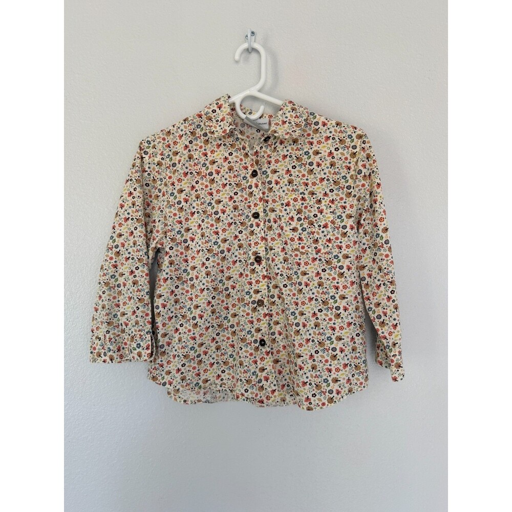 Alfred Dunner Floral 100% Cotton Blouse - 3/4 Sleeve - Size 6P